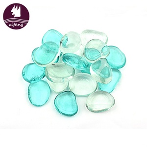 High Quality Translucent <strong>River</strong> <strong>Stone</strong> Craft Flat Beads Glass - Product Image 6