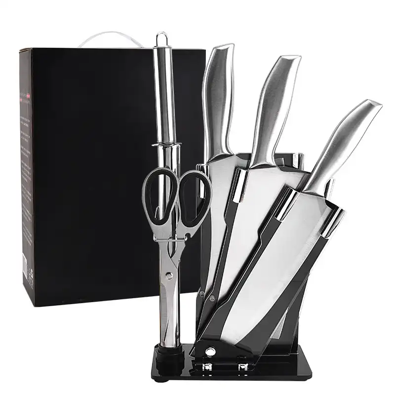Set di coltelli da cucina in acciaio inossidabile set di coltelli in acrilico a sei pezzi set di coltelli da cucina per uso domestico