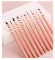 Lot de pinceaux professionnels pour nail art – Stylo de précision pour gel UV, pinceau de photothérapie, pinceau à fleurs, outils de nail art