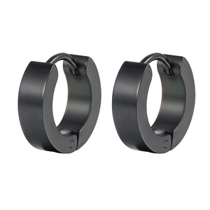 Tuyên Bố Hoop Thép Không Gỉ Bông Tai Unisex Punk Hoop Bông Tai Cho Phụ Nữ Người Đàn Ông Piercing Đồ Trang Sức - Product Image 1