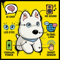 Cuteyeah Westie Dog, Juguete de Peluche Educativo Inteligente con IA, Animal de Peluche Interactivo con Voz ChatGPT, Compañero de Aprendizaje en Más de 60 Idiomas