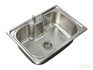 Fregadero <span class=keywords><strong>de</strong></span> Cocina <span class=keywords><strong>de</strong></span> Acero Inoxidable Modelo 5040, <span class=keywords><strong>de</strong></span> Una Sola Cubeta, para Encimera, Ideal para Lavar Verduras - Product Image 5