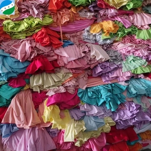 Prix au kilo en balles, vente en gros de tissu tricoté en coton jersey, pièces coupées, couleur unie pour femmes, jersey simple, tissu teint uni - Product Image 3