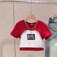 Nouvel Ensemble Deux Pièces T-Shirt et Jean Style Décontracté d'Été pour Filles, Tissu Coton Tendance, Modèle Bébé à la Mode et au Style Étranger