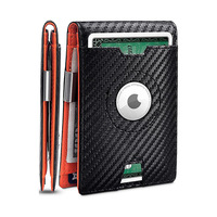 Porte-cartes minimaliste en fibre de carbone pour homme, blocage RFID, étui à cartes antivol