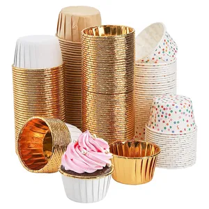 Food Grade Papier Muffin Cake Cup Kraftpapier Bakvorm Rollende Mond Cupcake Liners