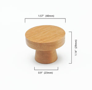 Kenop Kayu Bentuk Setengah Lingkaran, Kenop Kayu Modern, Kenop <span class=keywords><strong>Mini</strong></span> untuk Lemari - Product Image 6