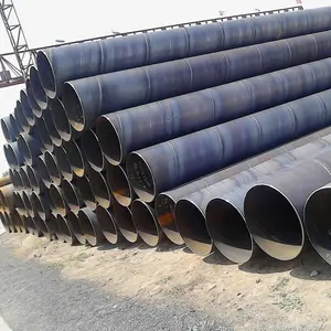 קוטר גדול q235 צינור פלדה ספירלה נגד קורוזיה צינורות פלדה מרותכים יצרן מלאי עבור ביוב צינור ברזל