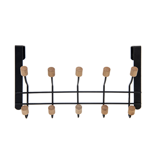 Heavy Duty Eco-Friendly Modern <b>Wall</b> Storage Steel Hangers Over the Door Hook Metal Hanger 5 Hooks Door Mount Coat Hooks - Product Image 1