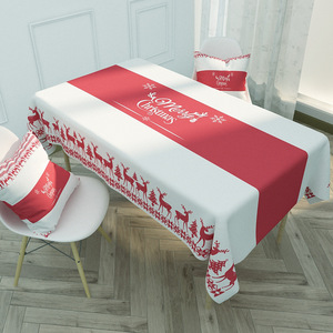Mantel cuadrado navideño nórdico, decoración impermeable de algodón y lino, adecuado <span class=keywords><strong>para</strong></span> Año Nuevo, fiesta navideña, banquete de catering - Product Image 3