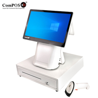 POS-системы «Все в одном» черного цвета с сенсорным экраном, Windows I5, розничный терминал, POS-терминал для точек продаж, кассовый аппарат для ресторанов