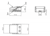 Connecteur de câble pour bande LED transparente à 2 broches OJ-252, bornier de connexion, distributeur agréé