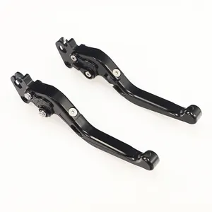 Leviers de frein et d'embrayage noirs pliables pour moto et scooter, personnalisés, réglables, pour vespa, accessoires modifiés