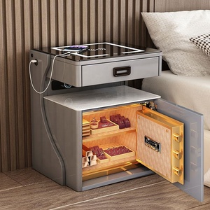 Tùy chỉnh phòng ngủ thông minh đèn cảm ứng/giọng nói dẫn ngăn kéo đầu giường không dây phí Bàn Cạnh Giường ngủ với Khóa vân tay an toàn và âm thanh - Product Image 3