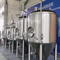 Cuve de Fermentation en Acier Inoxydable 1000L avec Manway Latéral, Fermenteur de Bière Unitank avec Enveloppe de Refroidissement au Glycol et Contrôle de Température PT-100