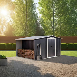 Hangar <span class=keywords><strong>de</strong></span> stockage extérieur en PVC <span class=keywords><strong>avec</strong></span> cadre en acier galvanisé facile à assembler Outil <span class=keywords><strong>de</strong></span> <span class=keywords><strong>jardin</strong></span> en <span class=keywords><strong>bois</strong></span> résistant à la pourriture Maison <span class=keywords><strong>Abri</strong></span> Patio Vente - Product Image 6