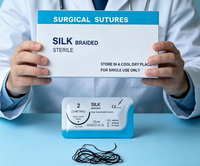 Sutures Médicales en Polyester Tressées Vertes à Pointe Conique 1/2 Cercle à Coupe Inversée pour Chirurgie Orthopédique Vétérinaire Sûres