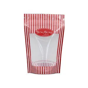 Bolsa de embalaje de plástico personalizada, palomitas de maíz para resellables bolsas herméticas, frutos secos, embalaje de dulces de frutas secas