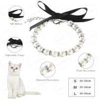 Collier pour chien en perles de luxe, collier pour chat avec strass, collier de mariage pour chat design