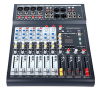 Console de mixage audio 8 canaux avec 8 effets numériques DSP, Bluetooth, USB, en métal, pour karaoké et spectacles sur scène