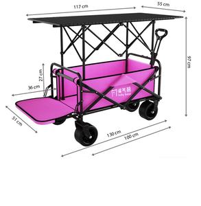 Gros chariot pliable de haute qualité chariot de camping en plein air avec table et pare-soleil - Product Image 4