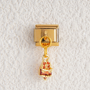 Lễ Hội không thấm nước ý mặt dây chuyền quyến rũ thép không gỉ vàng giáng sinh đá quý sáng bóng quyến rũ Mặt dây chuyền Ý Charms Vòng đeo tay - Product Image 4