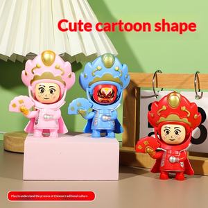 Muñeca de plástico de la Ópera de Sichuan con cambio de rostro, colgante para llavero de coche de la Ópera de Pekín, juguete pequeño, venta al por mayor para puestos callejeros y mercados nocturnos - Product Image 4
