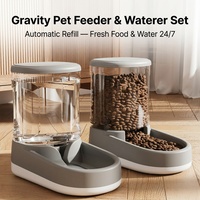 Gravity Pet Besleyici ve Suluk Seti 3.8L Büyük Kapasiteli Otomatik Doldurma Dökülme Önleyici Yaylı Valf Gıda Sınıfı PP Kolay Temizlenir 3 Renk