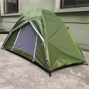 Factory Hot Sale Double Army Green Tent Outdoor Hiking Mountaineer Camping Tent