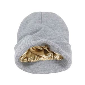 Bonnet en tricot doublé satiné, bonnet à revers, bonnet d'hiver chaud uni pour hommes et femmes, bonnet de ski, bonnet à revers, logo personnalisé - Product Image 5