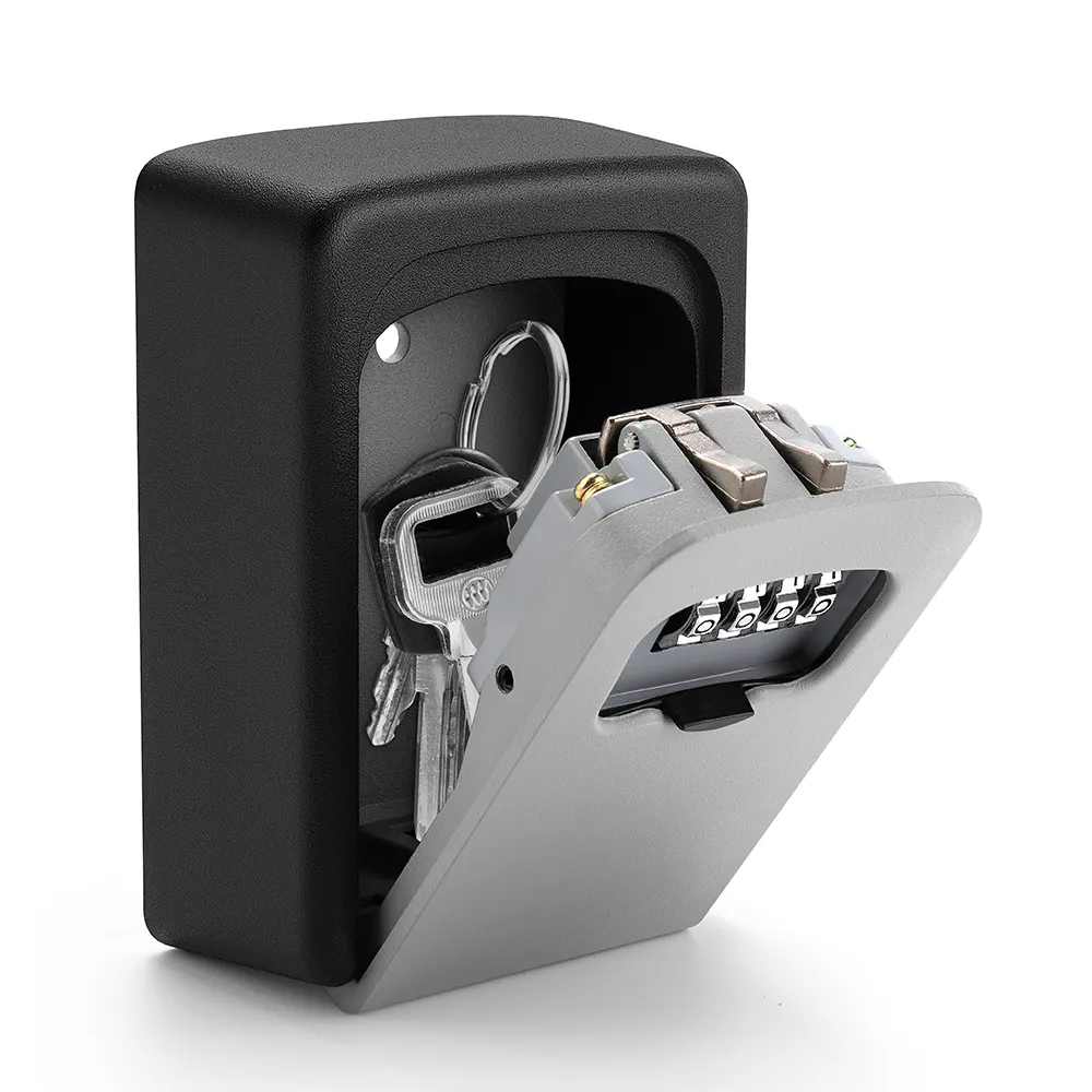 4 digital key lock box mini safe wall mount combination box for key storage
