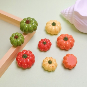 100 pièces Cabochons en résine Citrouille Kawaii Halloween, Décoration d'intérieur, Ornement de bureau, Accessoires de paysage de jardin féerique - Product Image 2