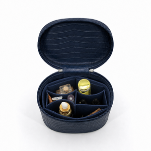 Bolsa de Maquillaje de Piel Sintética con Estampado de Cocodrilo <span class=keywords><strong>Azul</strong></span> <span class=keywords><strong>Marino</strong></span> de Primera Calidad, Neceser Organizador, Idea de Regalo de Navidad para Mujer - Product Image 4