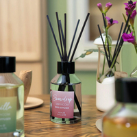 Emballage décoratif personnalisé de 100ml Décoration de maison de luxe Diffuseurs de roseau de haute qualité Cristal sans produits chimiques nocifs