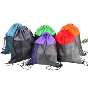 Ecofriendly Advertising Bags Personalized Logo Printed <b>Drawstring</b> Pouch Versatile Storage Solution - Product Image 3
