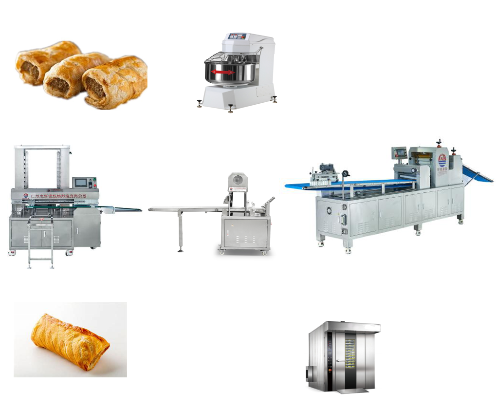 Автоматическая машина для производства скручивания сосисок оборудование для раскатывания теста оборудование для производства слоеных кондитерских изделий