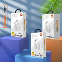 Chargeur de téléphone portable 65W avec prise EU/US, boîte nettoyée, 3USB+2PD, adaptateur secteur 5v2a, charge rapide, multi-ports, type C