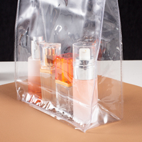 Pochette transparente réutilisable en PVC avec poignée gilet, emballage cadeau pour cosmétiques, résistante à la chaleur, petite taille, marque Yanxing