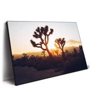 सूर्यास्त दृश्य प्राकृतिक परिदृश्य चित्र HD फोटोग्राफिक कला और अनंत फ्रेम के साथ कैनवास पर प्रिंट