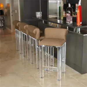 Chaise tabouret de Bar transparente en acrylique, mobilier avec Table, en Lucite, pour salon, Pub, Bar