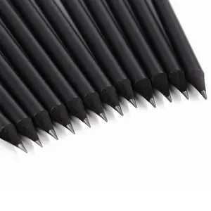 전문 사무실 및 학교 문구 용품 17.5cm 라운드 블랙 나무 HB 연필 지우개 쓰기