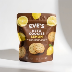 Rõ ràng cửa sổ thực phẩm lưu trữ túi đứng lên túi nhiệt con dấu tùy chỉnh cho Cookie hạt nhỏ kinh doanh bán buôn trong suốt - Product Image 4