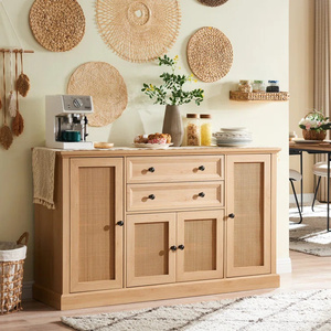 Hiện đại mây tự chọn tủ với lưu trữ, tủ bên đệm tủ với 4 cửa mây và 2 ngăn kéo - Product Image 1