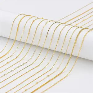 Wholesale Price High Quality Jewelry Italian 925 Sterling Silver Gold Plated Necklace Chains For Women Or Men