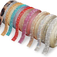 Bandelettes de strass thermocollantes en cristal exquises, de qualité supérieure, pour la fabrication de bijoux DIY, avec strass brillants, vente chaude