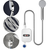 Chauffe-eau électrique mural instantané en acier inoxydable, commande manuelle, 110V, petit format, sans réservoir, chauffage rapide, pour hôtel et voiture