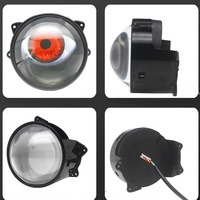 Feux de brouillard LED dynamiques pour voiture et moto, 3 pouces, étanches, yeux de démon clignotants