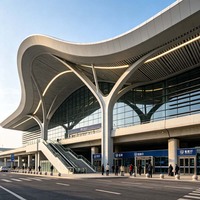 Estructura de Acero de Forma Especial para Estaciones de Alta Velocidad en el Centro de la Ciudad, con Cubierta Exterior de Reducción de Ruido y Marco de Acero Abierto