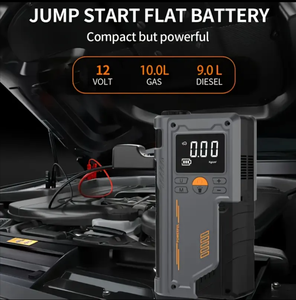 Pompa di gonfiaggio per pneumatici per auto portatile 4-in-1 per avviamento di <span class=keywords><strong>emergenza</strong></span> per auto ripetitore batteria 12V Display digitale Mobile Power Bank 1 anno - Product Image 3