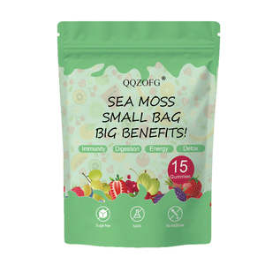 Gummies de mousse de mer, 15 unités, <span class=keywords><strong>sans</strong></span> <span class=keywords><strong>sucre</strong></span>, véganes, pour l'immunité, la digestion, l'énergie, la détox, <span class=keywords><strong>sans</strong></span> additifs - Product Image 1